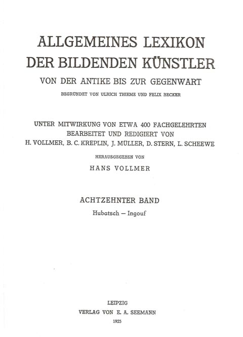 Allgemeines Lexikon der Bildenden Kuenstler-1