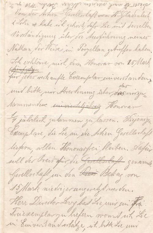 Brief von Adolf Jahn-Gladenbeck
